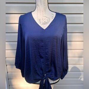 Vince Camuto Midnight V-Neck Blouse